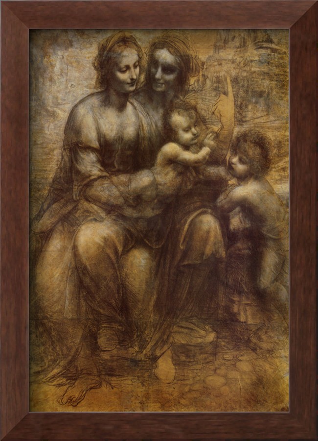The Virgin And Child With St. Anne - Leonardo Da Vinci Painting